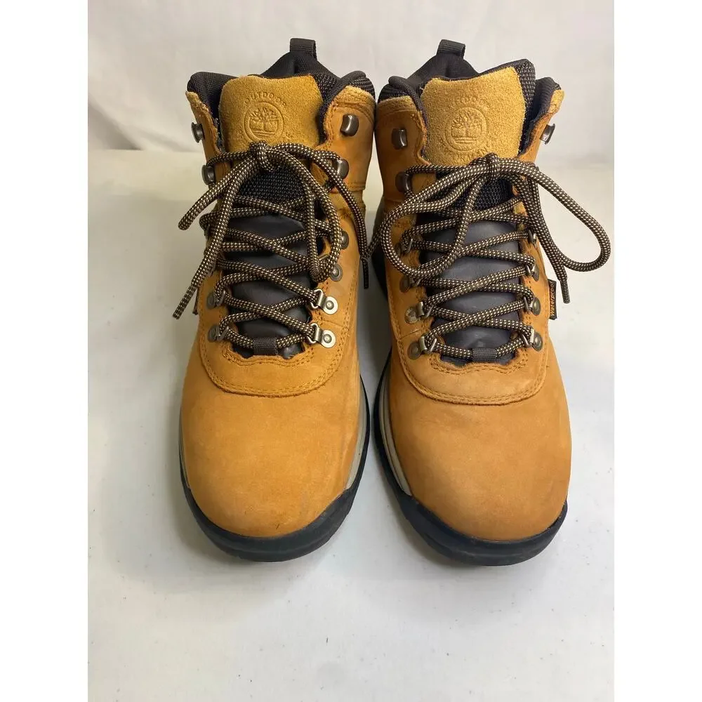 Timberland White Ledge Work Boots Men’s Waterproof‎ Mid Hiker Wheat Nubuck 10